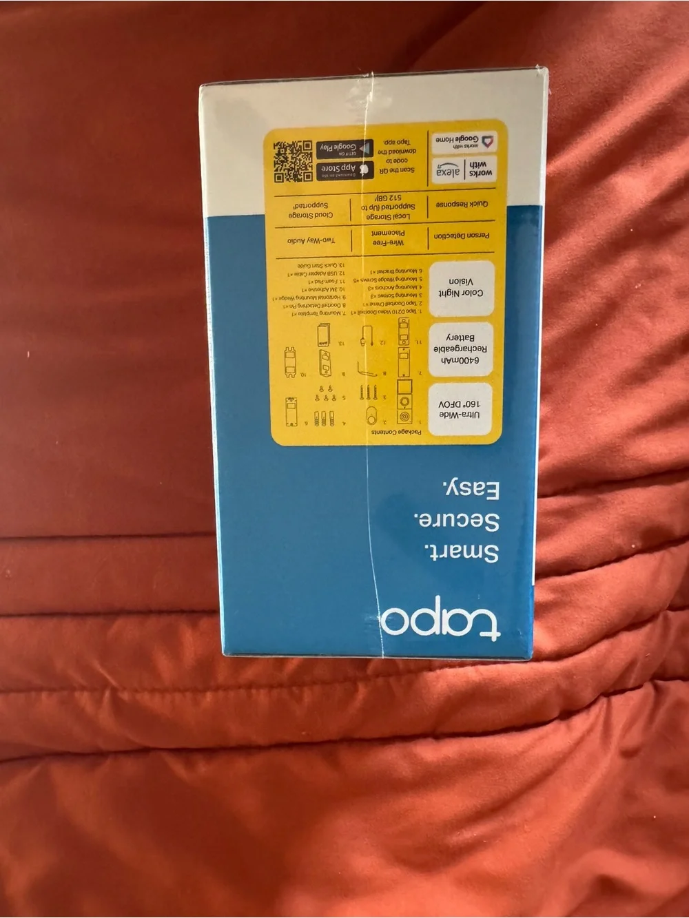 TP-Link Tapo 2K Video Doorbell Camera - White